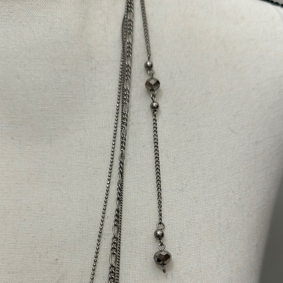Elegant Silver Layered Necklace - Picture 2 of 6